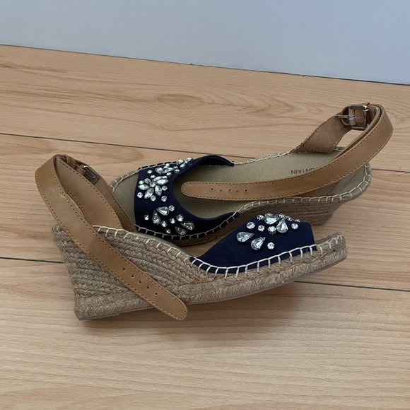 Wedge heels with silver rhinestones - Picture 8 of 12